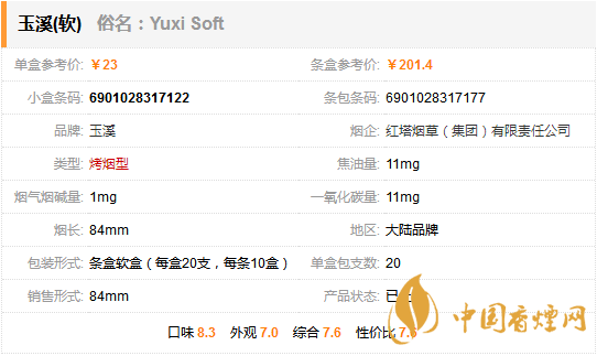 軟玉溪多少錢一條 軟玉溪香煙價(jià)格表圖一覽