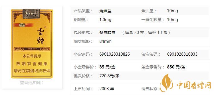 云煙軟禮印象小盒多少錢一包？云煙軟禮印象小盒價格2020