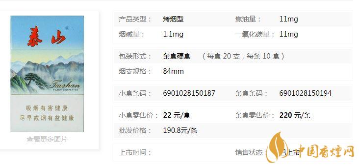 泰山新品香煙價格多少錢？泰山新品硬盒價格及參數(shù)2020