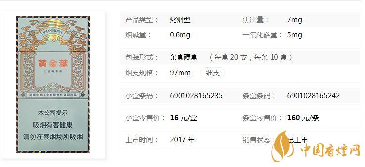 黃金葉悅尚細(xì)支煙多少錢一盒2020價格