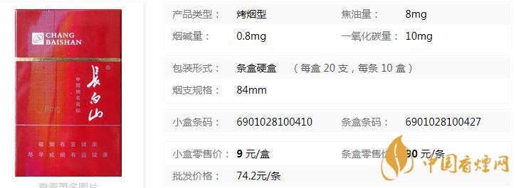 長白山銀煙多少錢一盒 長白山銀香煙零售價格詳情