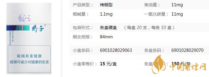 嬌子風尚香煙價格表最新查詢  嬌子風尚多少錢一包