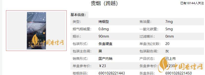 貴煙細支陳皮爆珠價格 貴煙細支